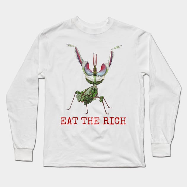 Eat the Rich, idolomantis diabolica, Devil’s Flower Mantis Long Sleeve T-Shirt by JJacobs